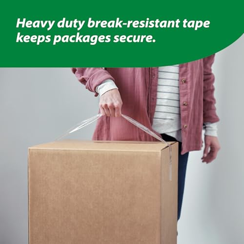 Duck HD Clear Heavy Duty Packing Tape with Dispenser, 2 Rolls, 1.88 Inch x 54.6 Yard, (393184) - Image 2