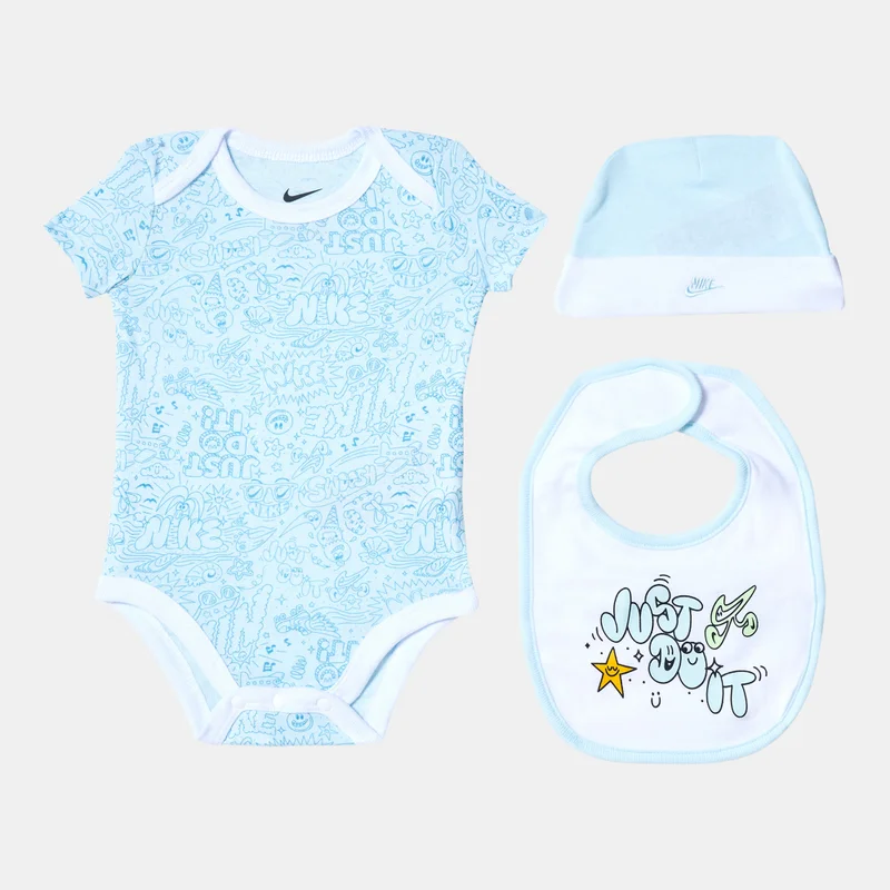 نايكي Kids' Adventure Doodle Bodysuit Box 3-Piece Set