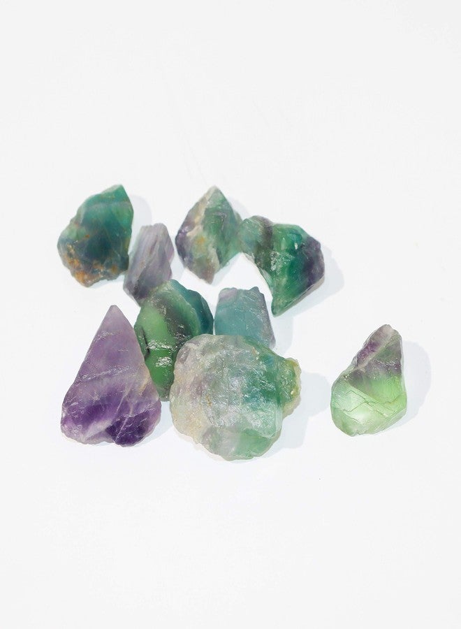 MARKA Natural Citrine Carnelian Green Aventurine Rose Quartz Fluorite Tiger Eye Lapis Amethyst Black Tourmaline Negativity Rough Healing Crystal Gemstones (Multi Fluorite) - Image 3