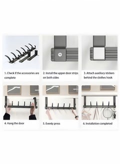 Door Hooks, Over Door Hanger, Space Aluminum, Non Perforated Bathroom Hooks, Bedroom Storage, Hanger Hooks, Wall Hanger Hooks, Black - pzsku/Z533EC3E7A2DD0E84E066Z/45/_/1733035933/a372dcf7-0e64-41ff-9467-b5762cb8001e