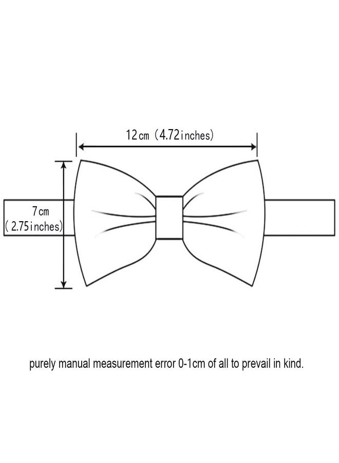 GUSLESON Mens Paisley Bow Tie Pocket Square Set for Wedding Pre-Tied Silk Navy Blue Bowties Handkerchief Cufflinks for Party (0497-29) - Image 4