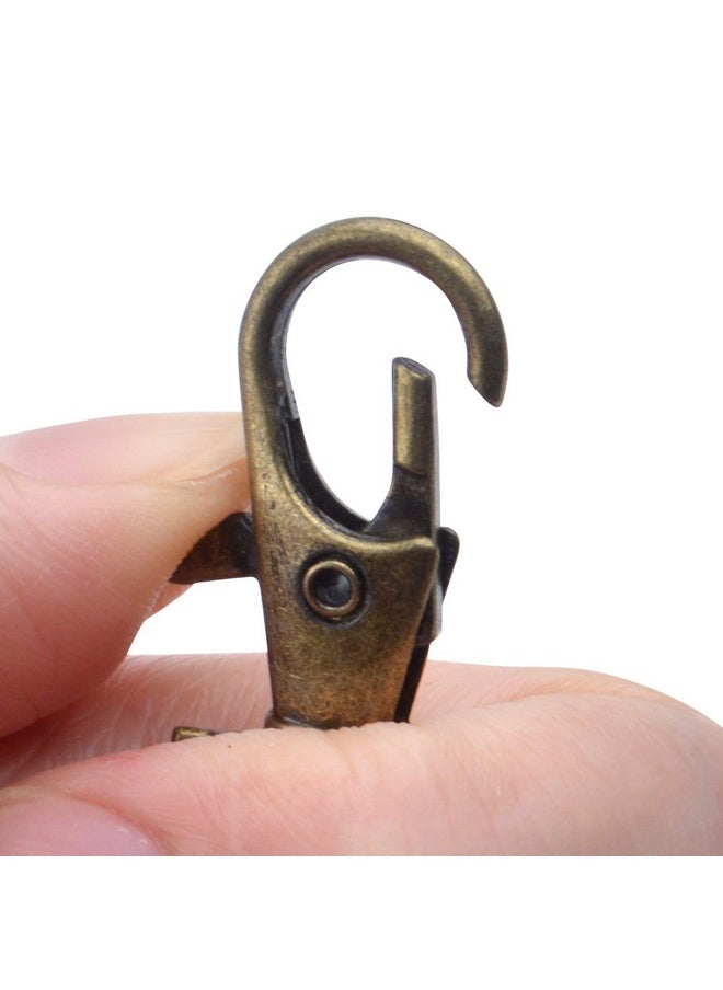 BronaGrand Bronze Lobster Claw Clasp Keychain,30 Pieces Swivel Clasps And 30 Pieces Keychain Rings For Craft Project Making  - Image 3