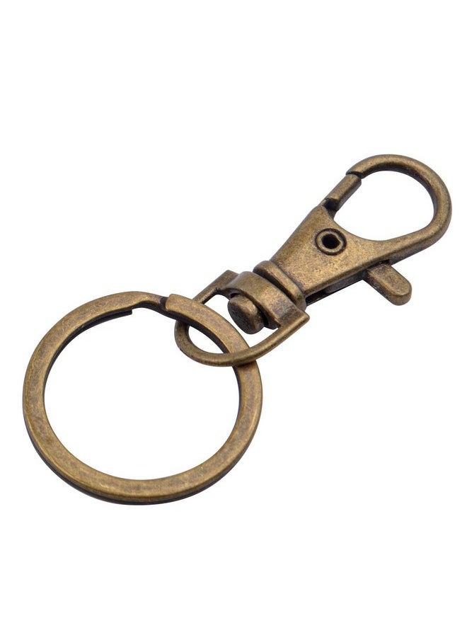 BronaGrand Bronze Lobster Claw Clasp Keychain,30 Pieces Swivel Clasps And 30 Pieces Keychain Rings For Craft Project Making  - Image 4