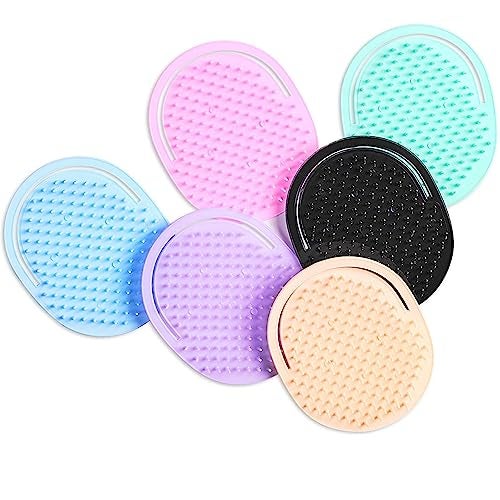 Maple Hand Grip Round Combs (Finger Comb 6pc) | Pocket Hair Comb | Washing Comb | Shampoo Massage Comb Flat Brush | for Men and Women - Image 1