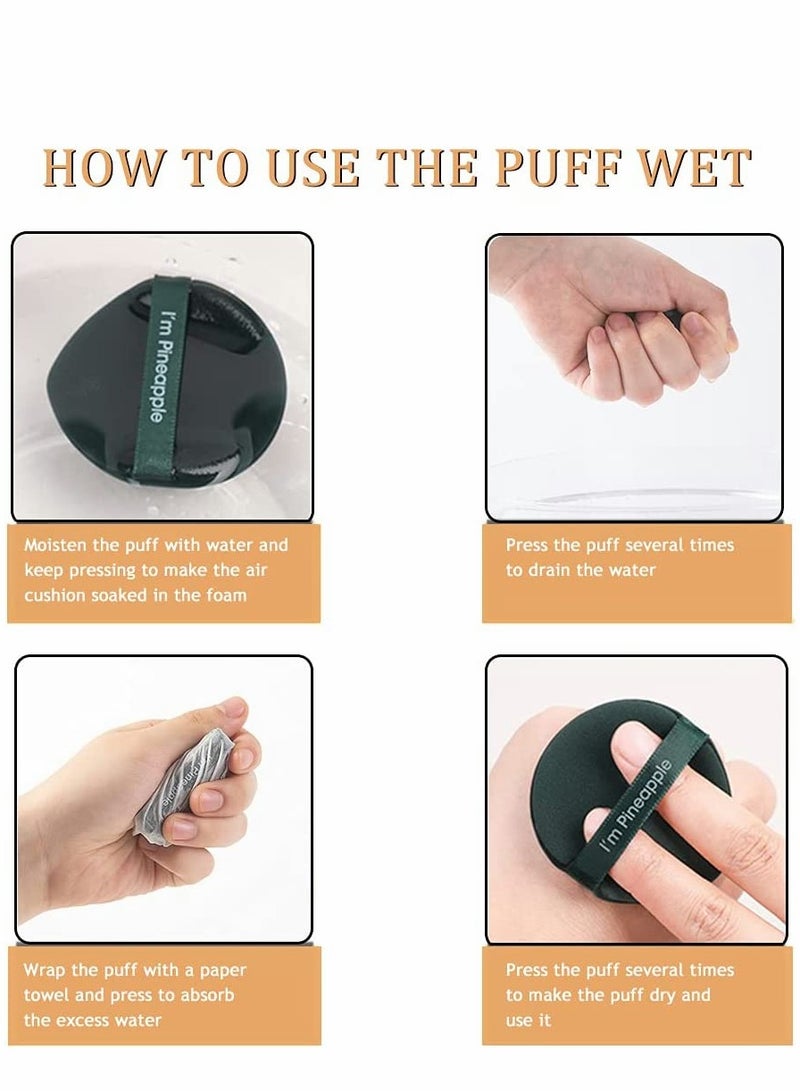 KASTWAVE 7Pcs Set Makeup Sponge, Drop Style Foundation Blending Sponge, Latex-free Air Cushion Makeup Powder Puff for Applying BB Cream, Liquid Cream, Powder, Concealer, Wet Dry Makeup Tool - Image 4