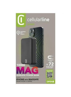 Cellularline 10000mAh Magnetic Battery (Mag),  Foldable Magnetic Wireless Portable Charger and USB-C for iphone 13 , iphone 12 pro max ,iPhone 14 Pro Max/14/13 ,iPhone 15 Pro Max,,iPhone 16 Pro MaxSeries  - Image 2