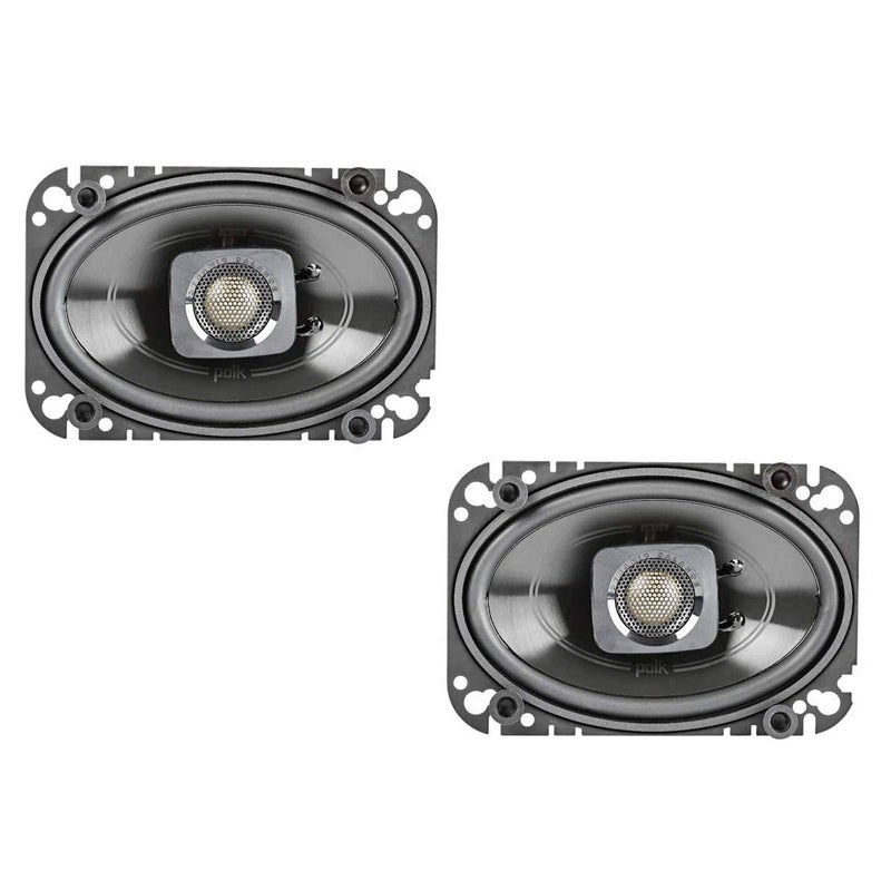 Polk Audio DB462 DB Series 4 x 6 Coaxial Speaker for Car Marine 2Way Boat Car Audio Speaker 5022kHz Frequency Response Polypropylene Woofer Cone 34 Silk Dome Tweeter Easy Installation