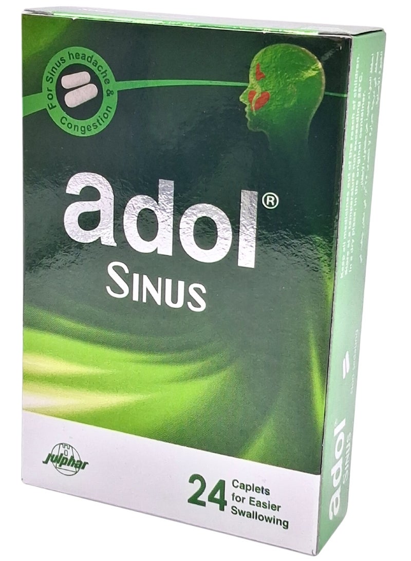 Adol Sinus Caplets 24'S (Sinus Pain, Headache & Congestion Relief)