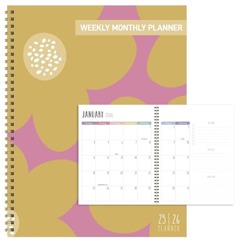 TF Publishing July 2025 - June 2026 Biggest Blooms Large Weekly Monthly Planner - 12 Month Academic Planner 2025-2026 with Durable Cover, Thick Uncoated Paper, and Planning Stickers - 9in x 11in - Image 1