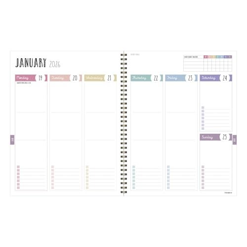 TF Publishing July 2025 - June 2026 Biggest Blooms Large Weekly Monthly Planner - 12 Month Academic Planner 2025-2026 with Durable Cover, Thick Uncoated Paper, and Planning Stickers - 9in x 11in - Image 4