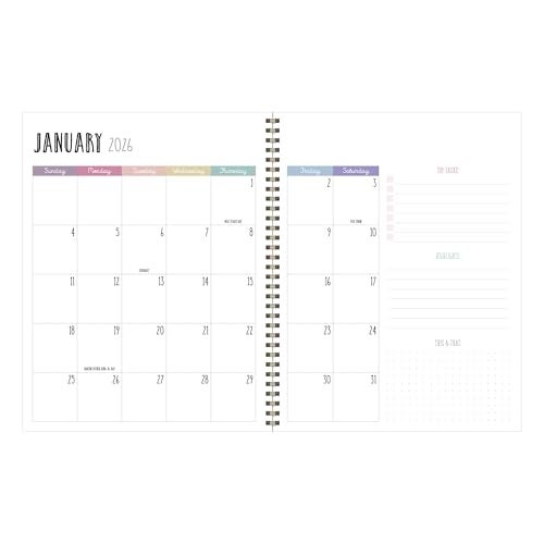 TF Publishing July 2025 - June 2026 Biggest Blooms Large Weekly Monthly Planner - 12 Month Academic Planner 2025-2026 with Durable Cover, Thick Uncoated Paper, and Planning Stickers - 9in x 11in - Image 3