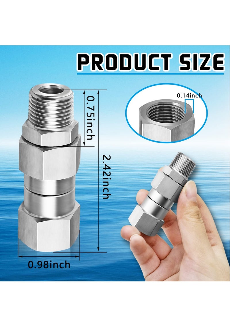 Excefore 3/8 NPT Pressure Washer Swivel Fittings Kit, 2pcs Pressure Washer Swivel Joints,  360 Degree Kink Free Swivel Fitting For Pressure Washer Gun, Hose - Image 4