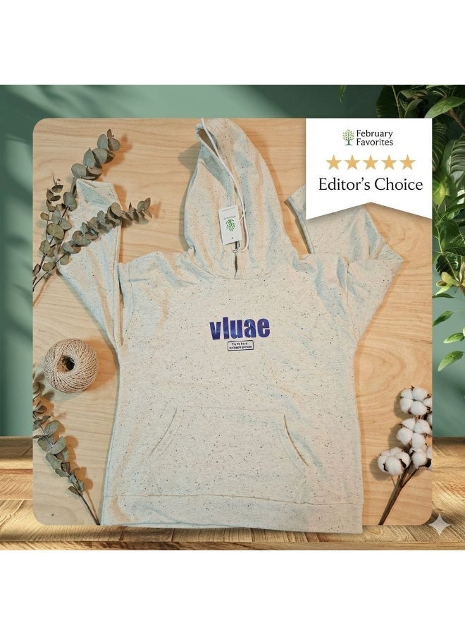 QUINTUS VLUAE Bundle - Beige Hoodie + Beige Backpack + Transparent Bottle - Image 4