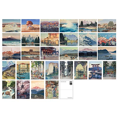 HOSTEESSCHOICE Beautiful Art Postcards set of 30 Japanese Artist Hiroshi Yoshida Post card variety pack Famous Painting Scenery,4 x 6 Inches - Image 1