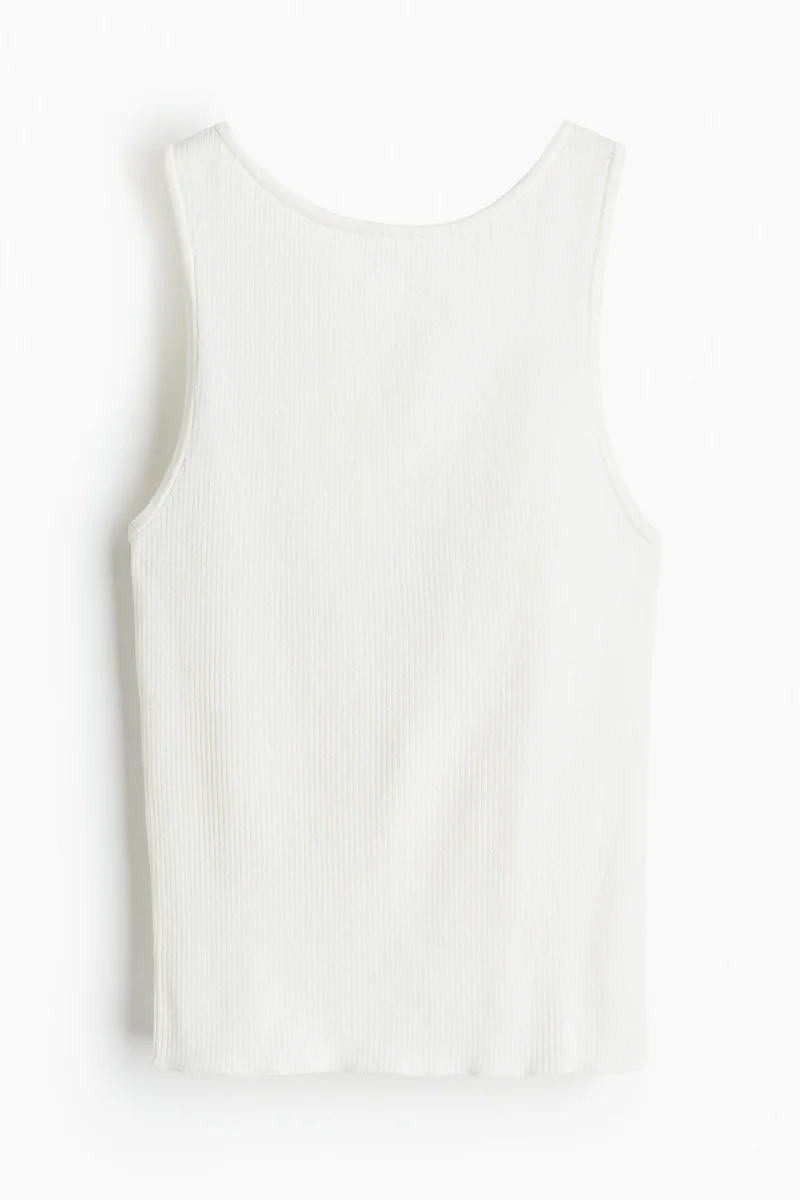 H&M Rib-knit cross-back vest top