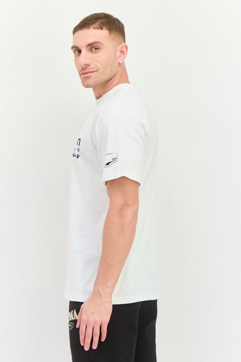 Puma x Select Men Sportswear Fit Short Sleeve Outdoor T-Shirts, White - Image 4