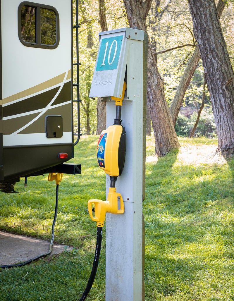 Camco كامكو باور جريب كامبر/ RV واقي جهد 50 أمبير | ميزات حماية مدمجة من الارتفاعات تصل إلى 4,200 جول ومؤشرات LED تشخيصية تشير إلى أعطال الأسلاك (55306) - Image 3