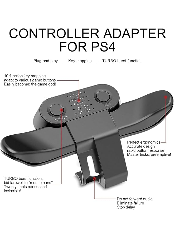 Ps4 Controller Paddles Strike Pack For Playstation 4 Controller Back Button Attachment/Turbo Function Fps/Customization Mapping Buttons/Audio Jack… - Image 2