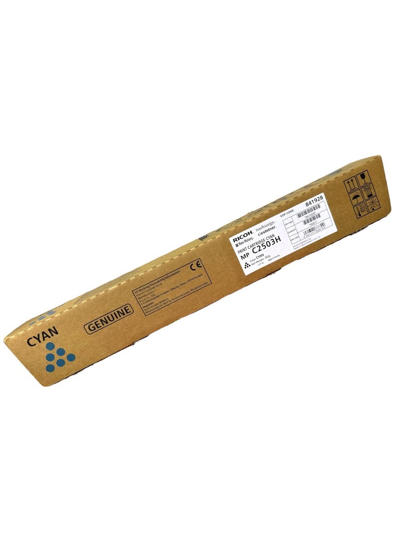 RICOH Toner MPC2503 Cyan 9,500 Pages yield / MPC2003/MPC2004/MPC2011/MPC2503/MPC2504