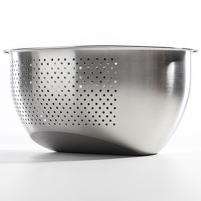 DOPMEP Rice Washer Strainer Bowl, Stainless Steel Quinoa Washing Bowl With Side Drainers Colander for Cleaning Rinsing Fruits, Vegetables, and Beans - Versatile Kitchen Tool - Image 1