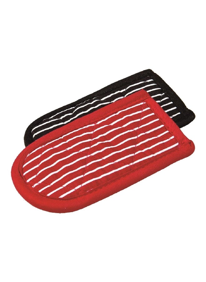 طقم حامل بمقبض ساخن مبطن بالسيليكون بنمط مخطط مكون من قطعتين متعدد الألوان 1 × 3 × 7 بوصة 2HH2 - Image 1