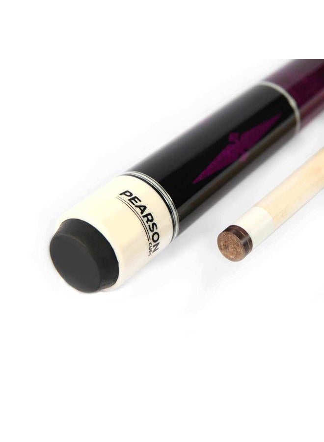 Pearson Cues Players Series Billiards Pool Cue Stick w/Irish Linen Wrap 2-Piece 58” (20 oz, PP-2 (Black)) - Image 1