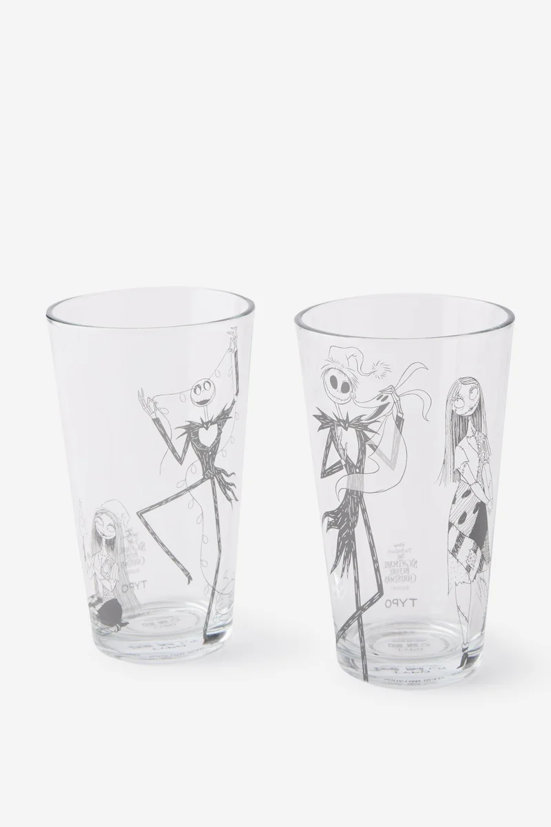 تايبو طقم كؤوس زجاجية متعاونة من قطعتين