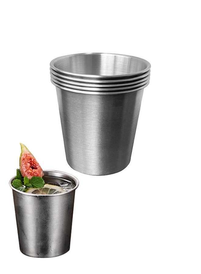 Morlife Stainless Steel Coffee Mugs 5 Pack 200ml BPA Free, Kitchen, office, Outdoor ideal for Ice Drinks/Hot Beverage - Image 1