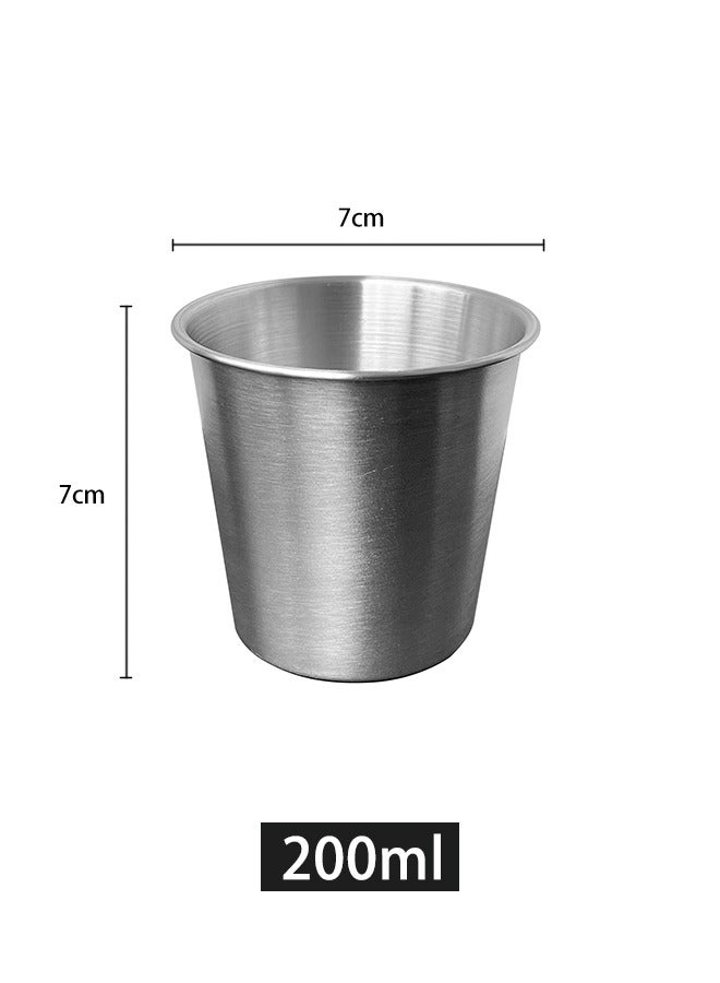 Morlife Stainless Steel Coffee Mugs 5 Pack 200ml BPA Free, Kitchen, office, Outdoor ideal for Ice Drinks/Hot Beverage - Image 4