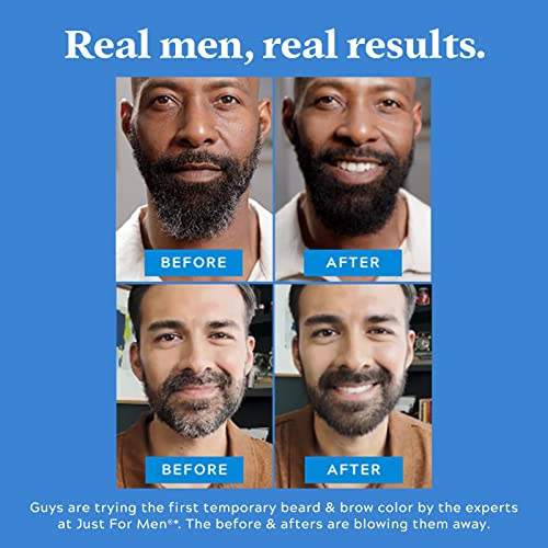 Just for Men 1-Day Beard & Brow Color, Temporary Color for Beard and Eyebrows, For a Fuller, Well-Defined Look, Up to 30 Applications, Light Brown - Image 5
