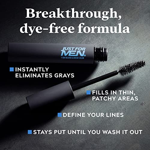 Just for Men 1-Day Beard & Brow Color, Temporary Color for Beard and Eyebrows, For a Fuller, Well-Defined Look, Up to 30 Applications, Light Brown - Image 4