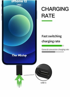 SYOSI USB-C Female to Lightning Male Adapter, PD Fast Charge Converter for iPhone, 3pcs  - Image 3