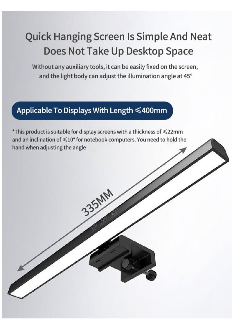 USB Powered Computer Monitor Lamp for Office/Home/Gaming/Desk with Adjustable Brightness/Color 500MM