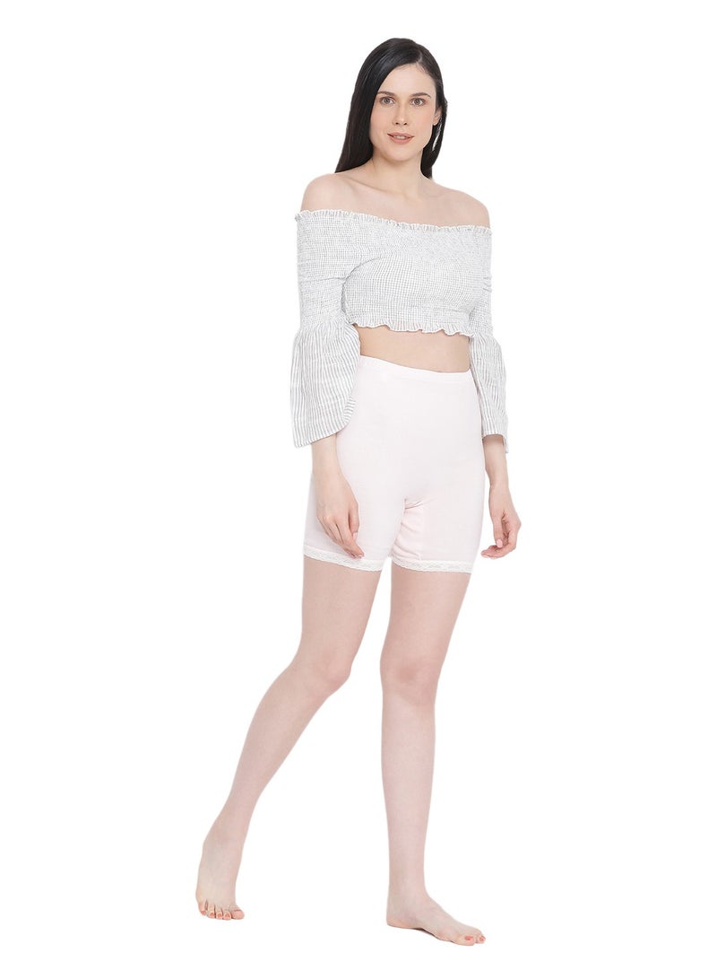 BYC WOMEN'S COTTON BOXER BRIEF SHORTS (PACK OF 3) - LIGHT PINK  - Image 2