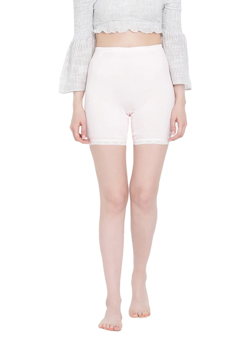 Byc  WOMEN'S COTTON BOXER BRIEF SHORTS (PACK OF 3) - LIGHT PINK for Women | Best Price UAE