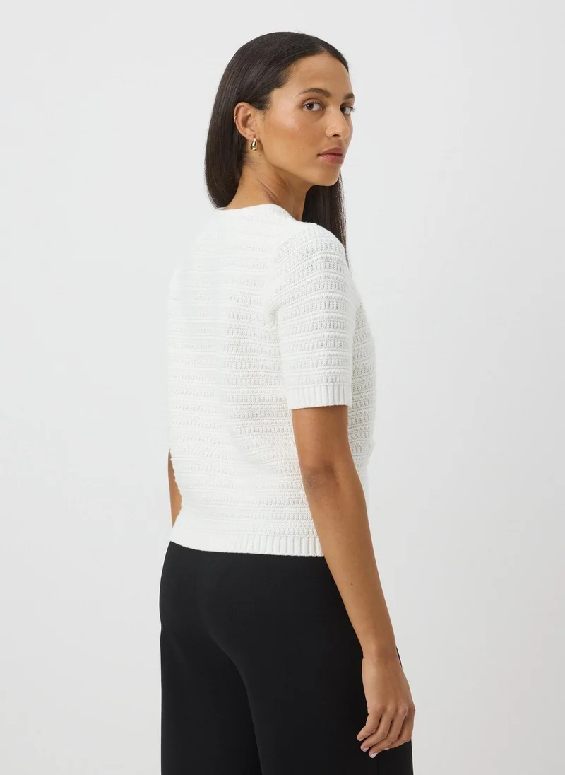 Matalan Ivory Stitch Short Sleeve Cardigan