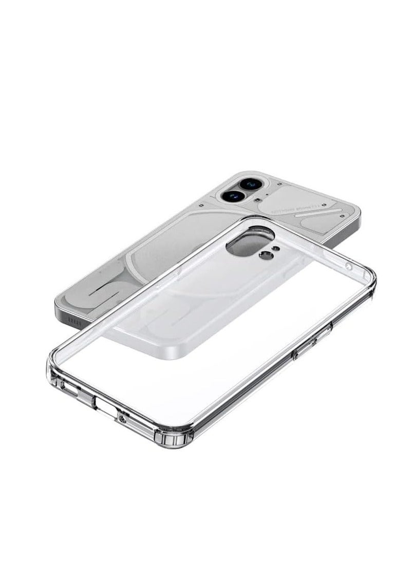 MUNTAQI Nothing Phone 1 Case Clear Crystal Shockproof Thin Hybrid Durable Hard PC Back Shell Protective Soft TPU Silicone Bumper Slim Anti Yellow Cover for Nothing Phone (1), HD Clear - Image 5
