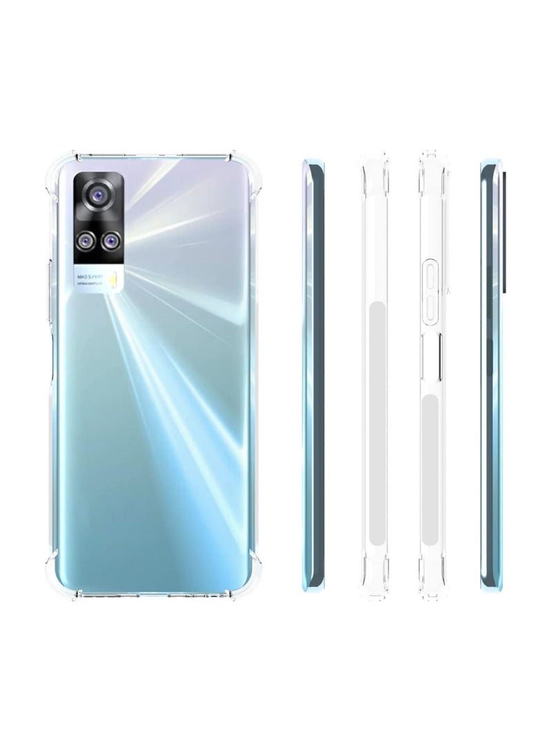 فيسوس Vivo Y51 2020 ناعمة العلبة المقاومة للصدمة المصد الشفاف الشفافة TPU الغطاء الخلفي - Image 2