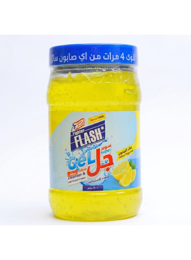 Fighter FLASH Multi-purpose cleaning gel with lemon scent - 500g - Image 1