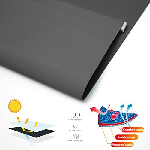 NUTRO CHILL Window Roller Shades Blinds, 100% Blackout Gray Roller Blinds Quick Installation Roller Shades Blackout for Bedroom - Image 3
