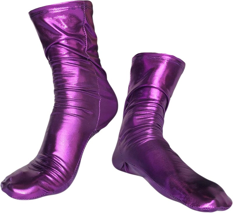 Unisex Shiny Metallic Costume Socks