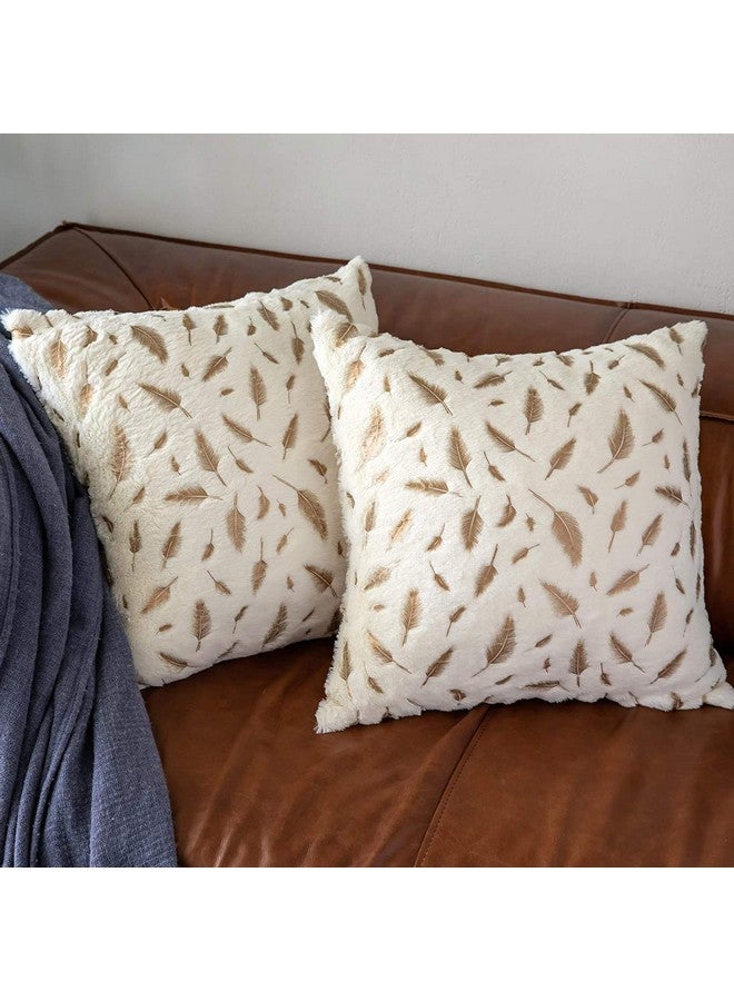 MONKDECOR Velvet Patti Design Cushion Cover (Set of 5 Pieces)- Size-16x16 Inches (Cream Color) - Image 2