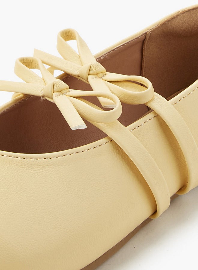 Little Missy Girls Bow Strap Ballerina Shoes - Image 4