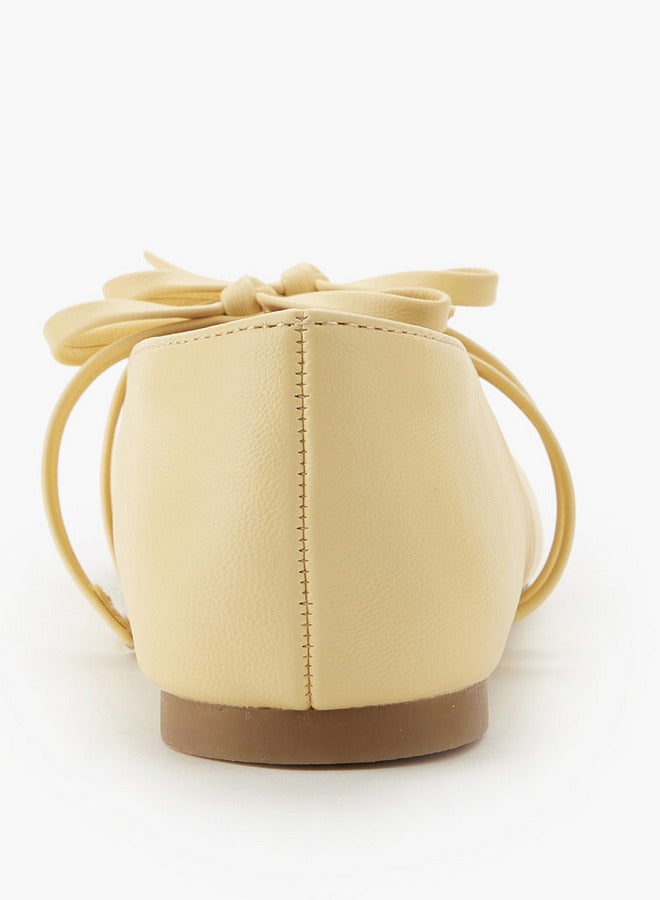 Little Missy Girls Bow Strap Ballerina Shoes - Image 5