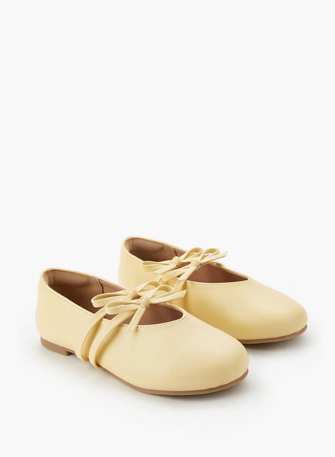 Little Missy Girls Bow Strap Ballerina Shoes - Image 3