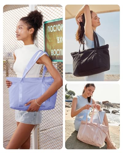 BAGSMART Tote Bag for Women with Zipper Gym Tote with Compartments Laptop Work Tote Nurse Dance Yoga Bag for Sport Travel - Image 3