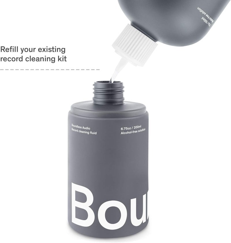 Boundless Audio Record Cleaner Solution - 17oz Extra Large Vinyl Record Cleaner Fluid Spray Bottle & Refill Nozzle - Image 4