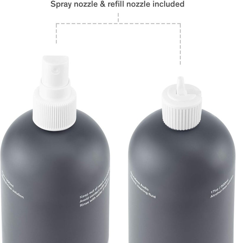 Boundless Audio Record Cleaner Solution - 17oz Extra Large Vinyl Record Cleaner Fluid Spray Bottle & Refill Nozzle - Image 3