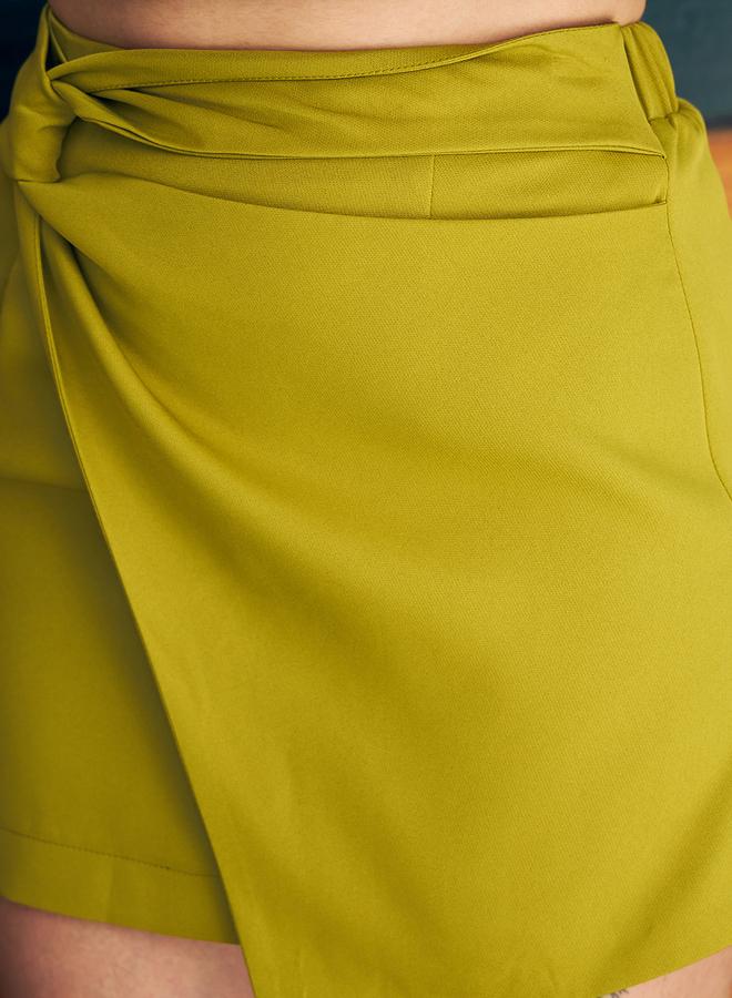 كاجوالي طقم كروب توب بنوتش مع تنورة قصيرة بتفاصيل عقد من كاسواللي - Image 5