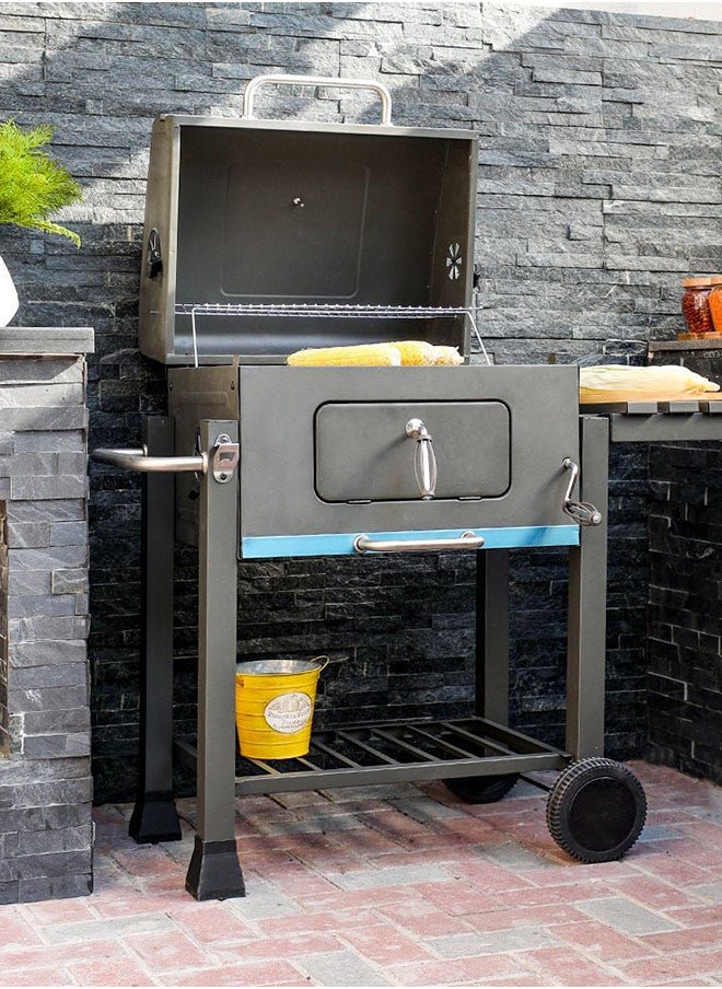 Trolley Charcoal Barbecue Grill Bbq Outdoor Patio Garden With Side Trays And Storage Shelf Barbecue Pits - pzsku/Z533FF2C2DA192FFF32F6Z/45/_/1726845313/57756a1d-2e3e-4d3c-b84b-b11ea91d530e